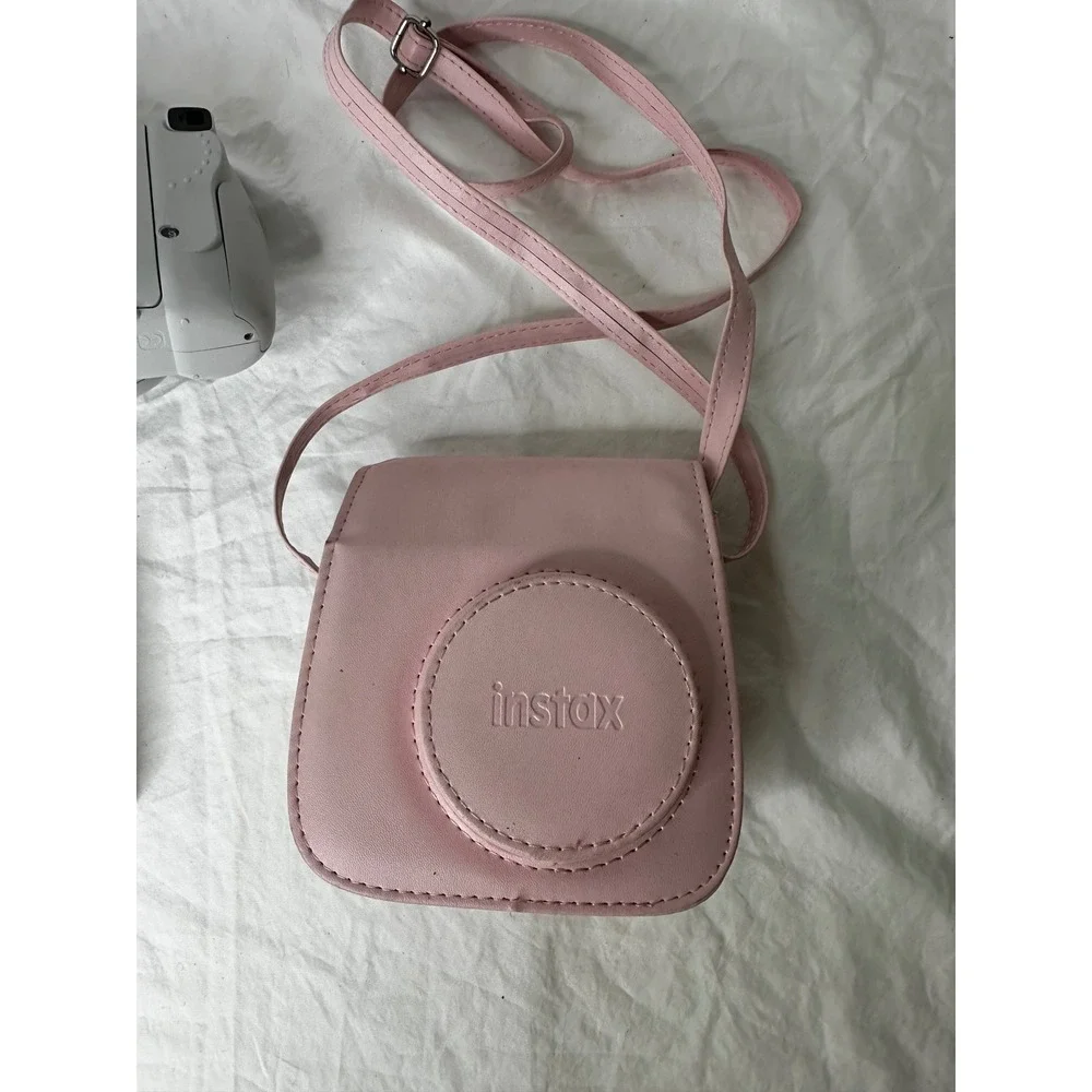 Fujifilm Instax Mini Camera White Pink Bag Film Lot